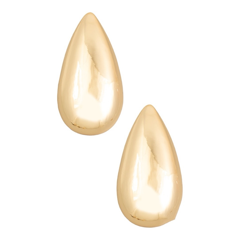 Gold tear drop posted earrings